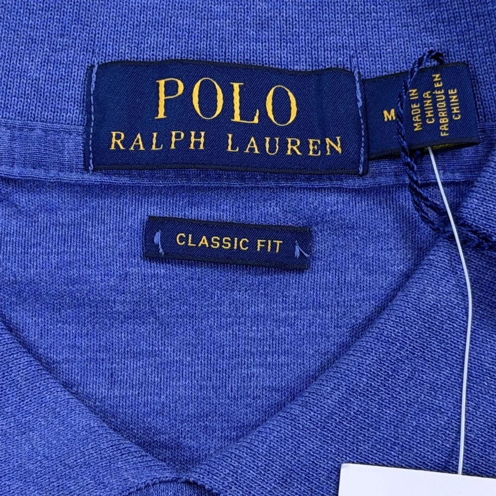 Polo Ralph Lauren Polo Shirt Mens Medium Blue Heather Classic Fit NWT Streetwear